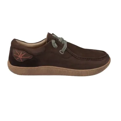 Sunni Sabbi KAIRO 015 Chaussures Casual Homme Cuir Bout Mocassin Marron Foncé