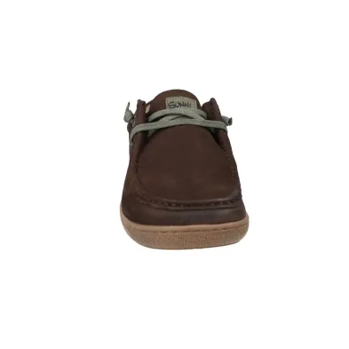 Sunni Sabbi KAIRO 015 Chaussures Casual Homme Cuir Bout Mocassin Marron Foncé