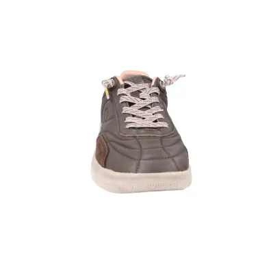 Sunni Sabbi FLY-VX 075 Leather Trainers Women Chunky Sole Washed Khaki