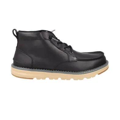 Hey Dude Flint Stivaletto in Pelle Uomo Nero Leggero e Comodo