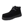 Pitas Paris Suede Ankle Boot for Women in Black, Chunky Track Sole