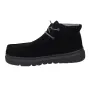 Pitas Paris Veloursleder Stiefelette Damen Schwarz Track-Sohle