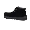 Pitas Paris Veloursleder Stiefelette Damen Schwarz Track-Sohle