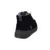 Pitas Paris Veloursleder Stiefelette Damen Schwarz Track-Sohle