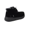 Pitas Paris Veloursleder Stiefelette Damen Schwarz Track-Sohle