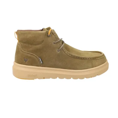 Pitas Olvera Stivaletto in Camoscio Uomo Kaki, con Suola Track