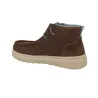 Pitas Paris Boots en Daim pour Femme en Noir, Semelle Track Épaisse