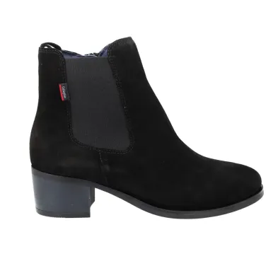 Callaghan 36803 Black Suede Chelsea Ankle Boot for Women with Heel