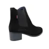 Callaghan 36803 Chelsea-Stiefelette aus Veloursleder Schwarz Damen
