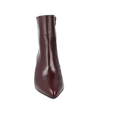 Wonders G-7111 Botín de Piel Vino para Mujer con Puntera Fina