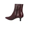 Wonders G-7111 Wine Leather Ankle Boot for Women Pointed Toe