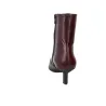 Wonders G-7111 Wine Leather Ankle Boot for Women Pointed Toe
