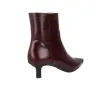 Wonders G-7111 Wine Leather Ankle Boot for Women Pointed Toe