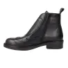 Luis Gonzalo 5683M2 Boots en Cuir Noir à Triple Boucle pour Femme