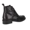 Luis Gonzalo 5683M2 Black Leather Ankle Boot Triple Buckle Women