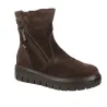 IGI&CO 21494 Brown Suede Ankle Boot for Women with Track Sole and Zips