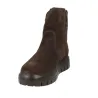 IGI&CO 21494 Brown Suede Ankle Boot for Women with Track Sole and Zips