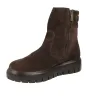 IGI&CO 21494 Brown Suede Ankle Boot for Women with Track Sole and Zips
