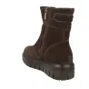 IGI&CO 21494 Brown Suede Ankle Boot for Women with Track Sole and Zips