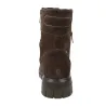 IGI&CO 21494 Brown Suede Ankle Boot for Women with Track Sole and Zips