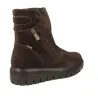 IGI&CO 21494 Brown Suede Ankle Boot for Women with Track Sole and Zips