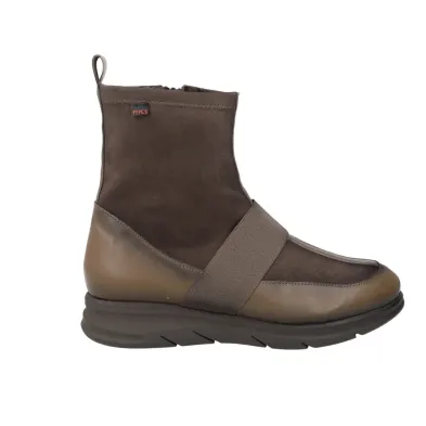Pepe Menargues 21634 Elastic Taupe Leather Ankle Boot for Women