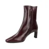 Wonders Talis M-6301 Lederstiefeletten Damen Schwarz und Bordeaux