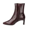 Wonders Talís M-6301 Botines Piel Tacón Mujer Negro y Vino