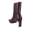 Wonders Talís M-6301 Botines Piel Tacón Mujer Negro y Vino