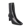 Wonders Talís M-6301 Botines Piel Tacón Mujer Negro y Vino