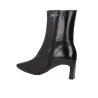 Wonders Talís M-6301 Botines Piel Tacón Mujer Negro y Vino
