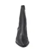 Barminton T5 Lederstiefelette Spitz Kitten-Absatz Damen Schwarz