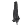 Barminton T5 Lederstiefelette Spitz Kitten-Absatz Damen Schwarz