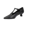 Barminton T4 Zapato Charleston Hebilla Tacón Mujer Negro