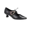 Barminton T4 Mercedes Zapato Cordón Tacón Mujer Negro y Topo