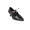 Barminton T4 Mercedes Zapato Cordón Tacón Mujer Negro y Topo