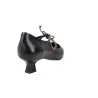 Barminton T4 Mercedes Zapato Cordón Tacón Mujer Negro y Topo