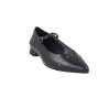 Ballerina Barminton T1 Cinturino a T Borchie Nera