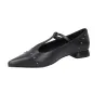 Ballerina Barminton T1 Cinturino a T Borchie Nera