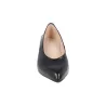 Wonders G-7141 Kitten Heel Court Shoes Black Leather