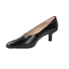 Wonders G-7141 Kitten Heel Court Shoes Black Leather