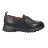 Mocassino Platform Wonders A-4420 Pelle Martellata Nera