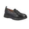 Mocassino Platform Wonders A-4420 Pelle Martellata Nera