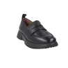 Wonders A-4420 Platform Loafers Grained Leather Black