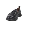 Wonders A-4420 Platform Loafers Grained Leather Black