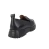 Mocassino Platform Wonders A-4420 Pelle Martellata Nera