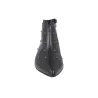 Bottine Barminton T1 Clous Cuir Noir Talon Bas Femme