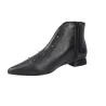 Barminton T1 Studded Ankle Boots Black Leather Women