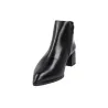 Barminton T5 Double Buckle Ankle Boots Leather Women
