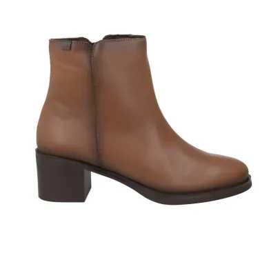Pepe Menargues T4 Plain Leather Block Heel Ankle Boots